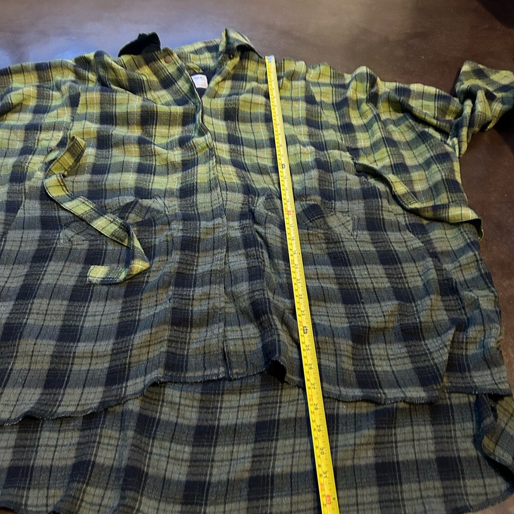 We the free- you wish over sized ombré kaftan flannel shirt jacket size xs - Picture 12 of 15